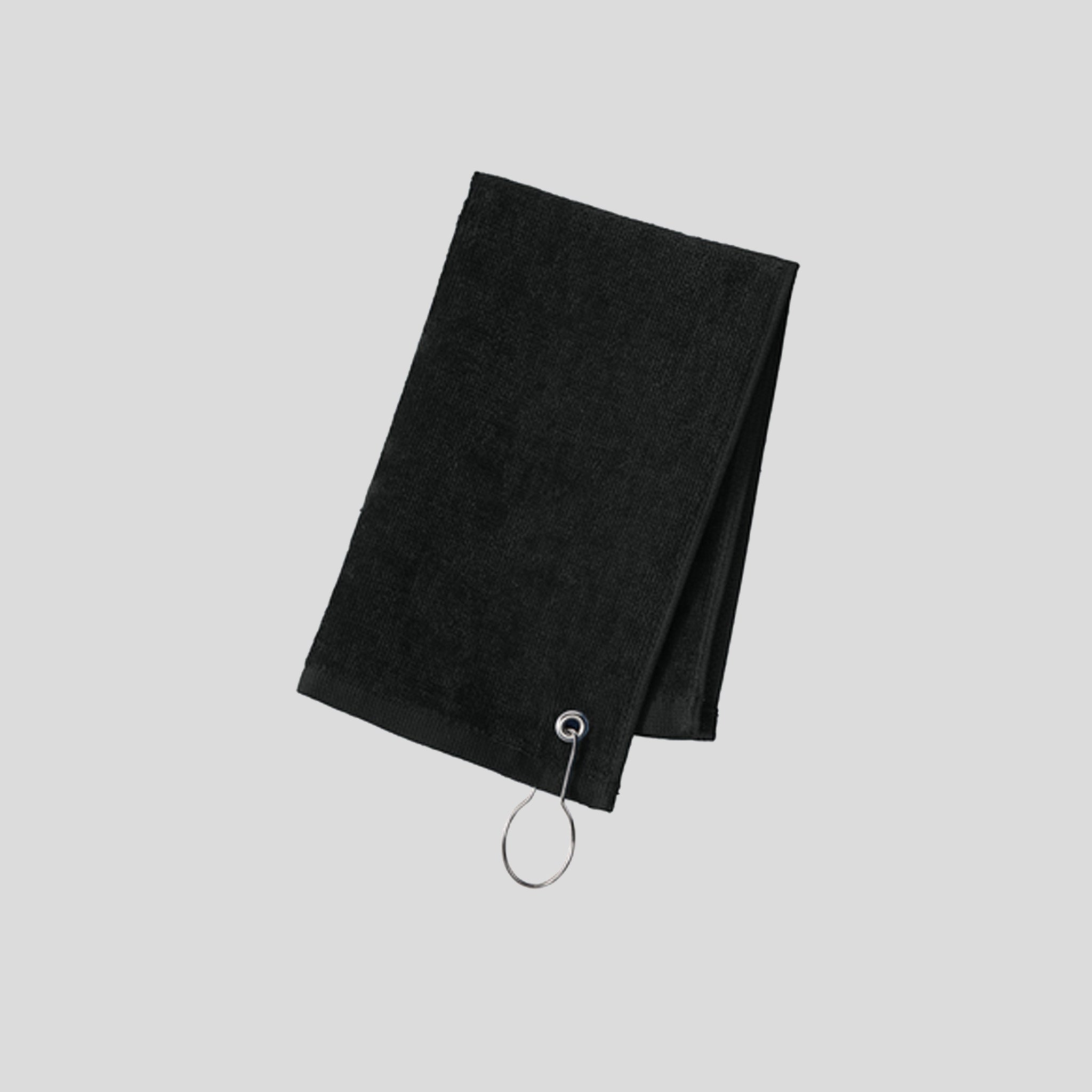 Grommeted Hemmed Towel | Black