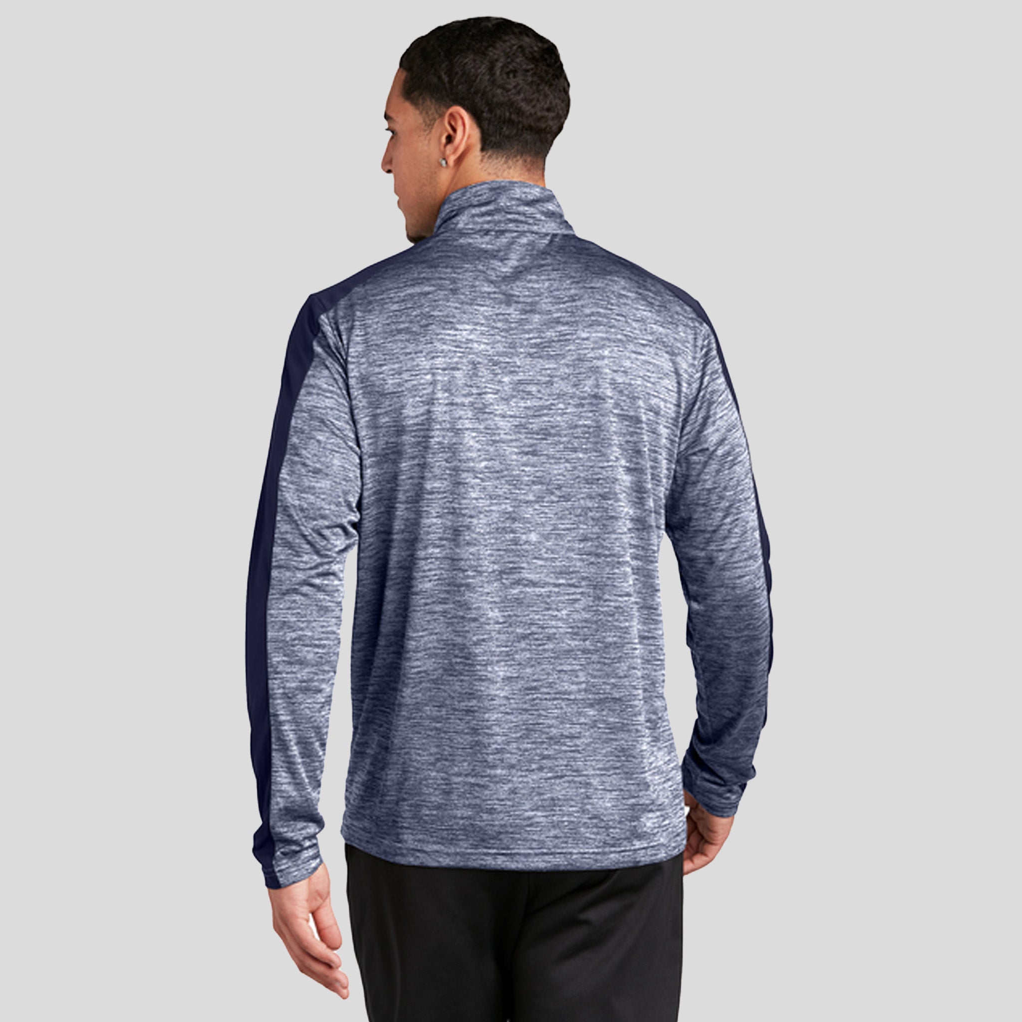 PosiChargeยฎ Electric Heather Colorblock 1/4-Zip Pullover | True Navy Electric/True Navy